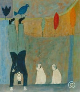 A Man And Two Dogs
