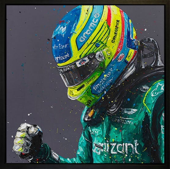 Alonso 2023 - Wall Of Champions - Framed Box Canvas Alonso 2023 - Wall Of Champions - Framed Box Canvas