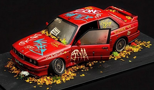 BMW E30 M3 1989 - Stolen Recovered - Original Model Car - Sculpture BMW E30 M3 1989 - Stolen Recovered - Original Model Car - Sculpture