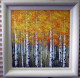 Burnished Gold - White Frame - Framed