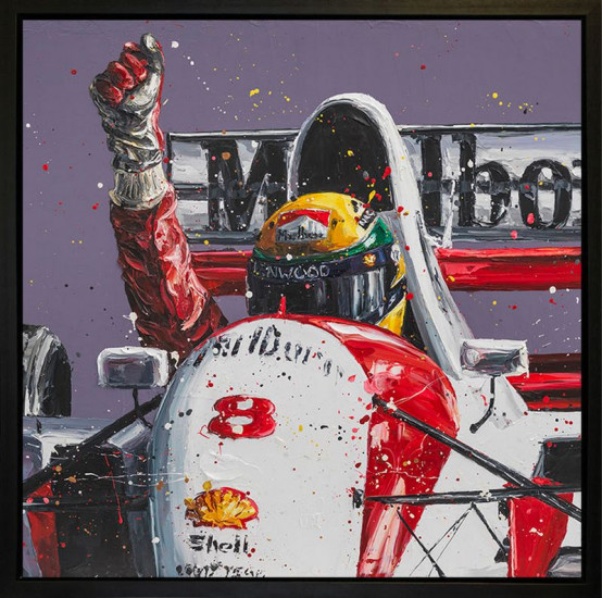 Concourse Senna - Wall Of Champions (Ayrton Senna) - Framed Box Canvas Concourse Senna - Wall Of Champions (Ayrton Senna) - Framed Box Canvas