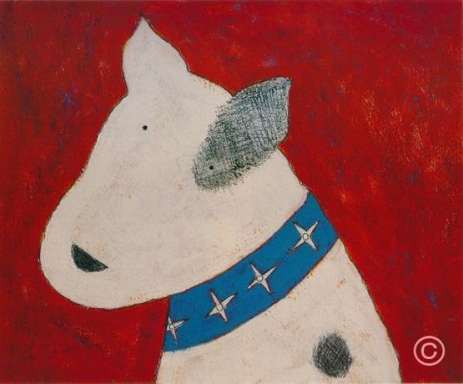 Dog With A Blue Collar - Print only
