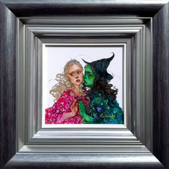 Elphie And Glinda - Silver-Blue Framed