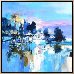 Evening Falling On The Trees - Original - Framed Evening Falling On The Trees - Original - Framed