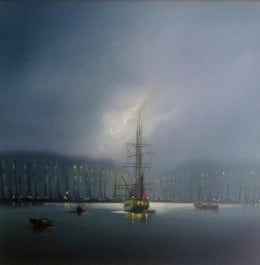 Galleons II - Original - Black Framed