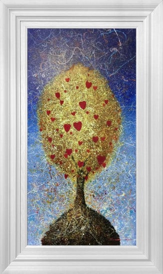 Golden Tree of Love - Original - Framed Golden Tree of Love - Original - Framed