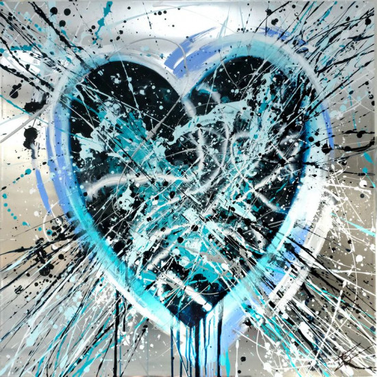 Infinite Love - Original On Aluminium - Black Framed