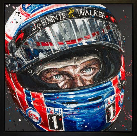 Jenson 2016 - Wall Of Champions (Jenson Button) - Framed Box Canvas Jenson 2016 - Wall Of Champions (Jenson Button) - Framed Box Canvas