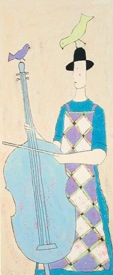 Lady With Cello - Print only Lady With Cello - Print only