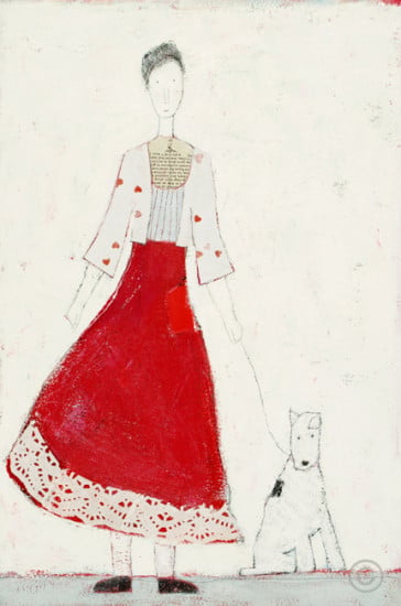 Lady With Red Skirt - Print only Lady With Red Skirt - Print only
