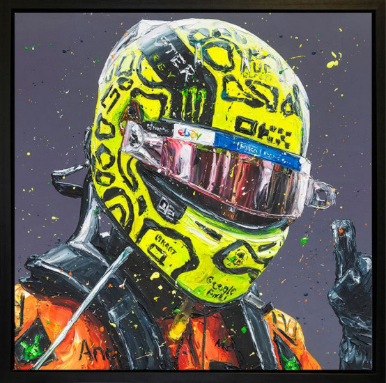 Lando First Win - Wall Of Champions (Lando Norris) - Framed Box Canvas Lando First Win - Wall Of Champions (Lando Norris) - Framed Box Canvas