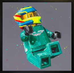 Lego Alonso - Canvas (Wall Of Champions Size) - Black Framed