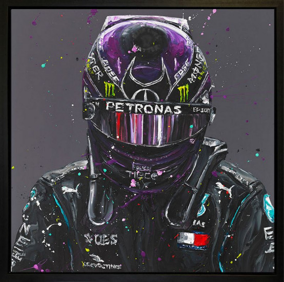 Lewis 2020 - Canvas (Wall Of Champions Size - Lewis Hamilton) - Framed Box Canvas