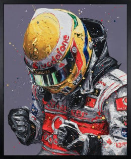 Lewis First Win 2007 - Canvas - Black Framed Lewis First Win 2007 - Canvas - Black Framed