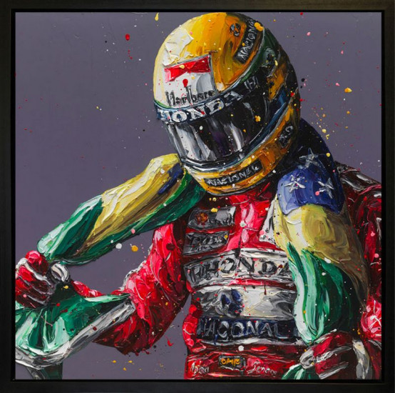 Senna Flag 25th Anniversary - Canvas (Wall Of Champions Size - Ayrton Senna) - Framed Box Canvas Senna Flag 25th Anniversary - Canvas (Wall Of Champions Size - Ayrton Senna) - Framed Box Canvas