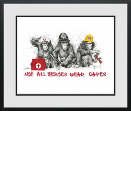 Not All Heroes Wear Capes - Black Framed