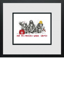 Not All Heroes Wear Capes - Miniature - Black Framed