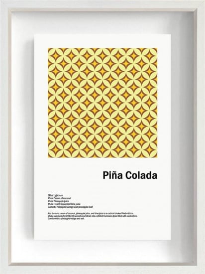 Pina Colada - Limited Edition - White Framed Pina Colada - Limited Edition - White Framed