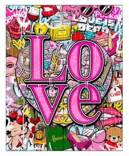 Pop Love - Loud - Original - White Framed