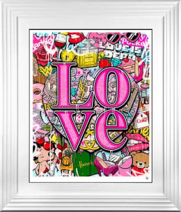 Pop Love - Loud - White Framed