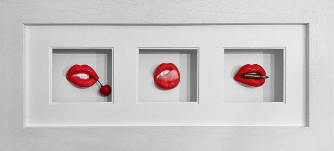 Pucker Up - Always Biting The Bullet - Original - Framed Pucker Up - Always Biting The Bullet - Original - Framed