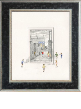 Quick Before He Scoffs Them - Overspill Sketch - Framed