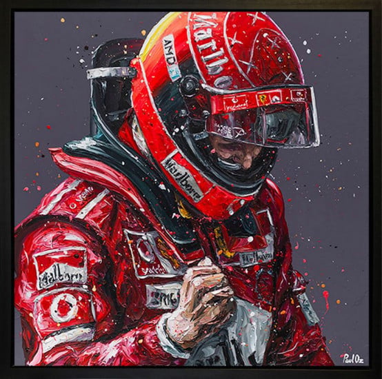 Schumacher Celebration - Wall Of Champions (Michael Schumacher) - Framed Box Canvas Schumacher Celebration - Wall Of Champions (Michael Schumacher) - Framed Box Canvas