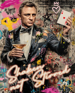 Shaken - Not Stirred - Original - White Framed