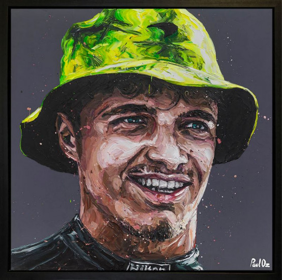 Silverstone Lando - Wall Of Champions (Lando Norris) - Framed Box Canvas Silverstone Lando - Wall Of Champions (Lando Norris) - Framed Box Canvas
