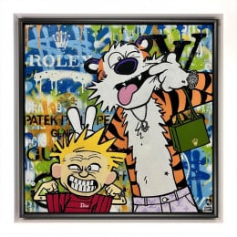 Stripes & Silly Faces - Original - Framed