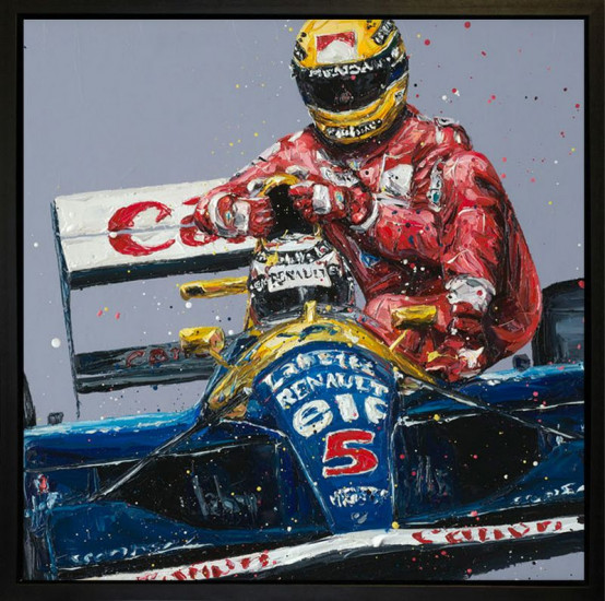 Taxi For Senna - Wall Of Champions (Ayrton Senna & Nigel Mansell) - Framed Box Canvas Taxi For Senna - Wall Of Champions (Ayrton Senna & Nigel Mansell) - Framed Box Canvas