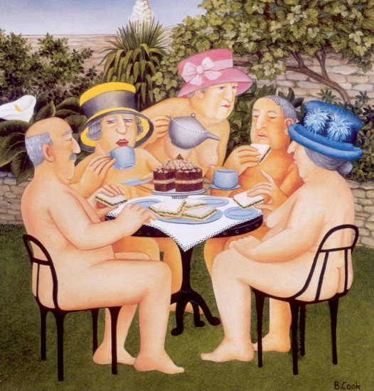 Tea In The Garden - Mounted Tea In The Garden - Mounted