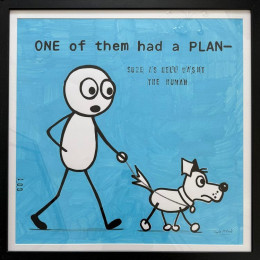 The Amazing Adventures Of Brian (Blue) - Original - Black Framed