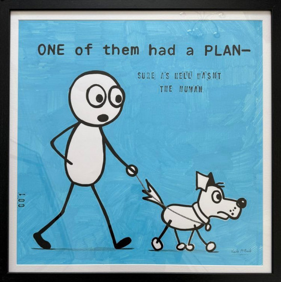 The Amazing Adventures Of Brian (Blue) - Original - Black Framed