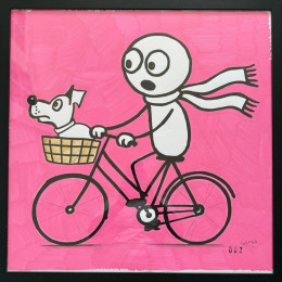 The Amazing Adventures Of Brian (Pink) - Original - Black Framed
