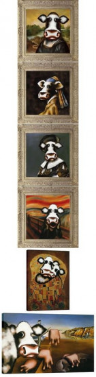 The Great Moosters - Set Of 6 - Framed