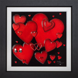 The Heart Blossoms II - Original - Black Framed