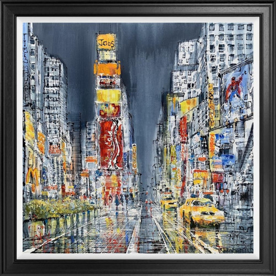 Times Square Rush Hour - Limited Edition - Black Framed Times Square Rush Hour - Limited Edition - Black Framed