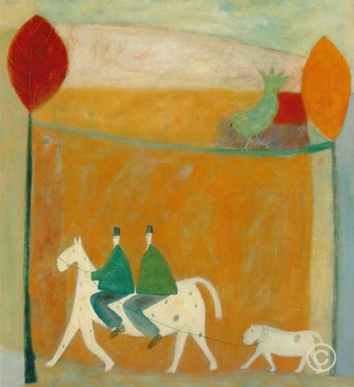 Two Men On A Horse - Print only Two Men On A Horse - Print only