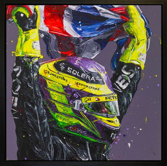 Union Lewis IX Silverstone - Wall Of Champions (Lewis Hamilton) - Framed Box Canvas Union Lewis IX Silverstone - Wall Of Champions (Lewis Hamilton) - Framed Box Canvas