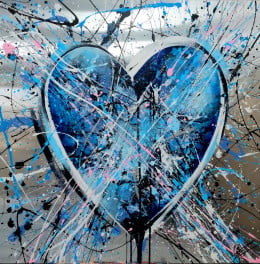 Unwavering Love - Original On Aluminium - Black Framed