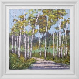 Woodland Study Of Spring III - Original - White Framed