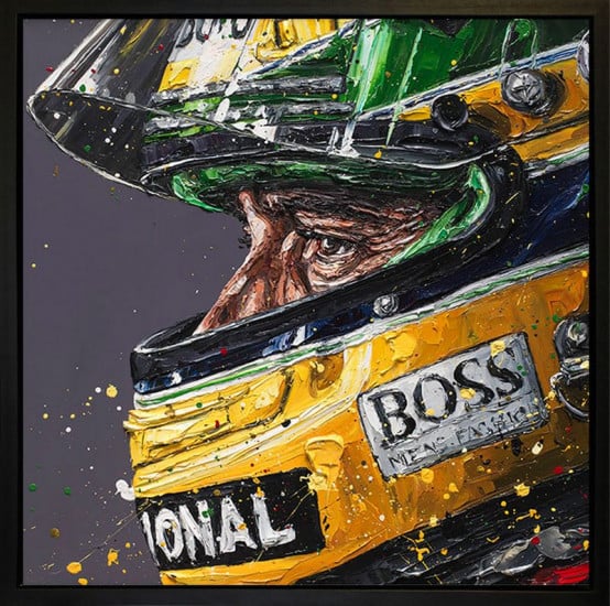 Zenn - Wall Of Champions (Ayrton Senna) - Framed Box Canvas Zenn - Wall Of Champions (Ayrton Senna) - Framed Box Canvas