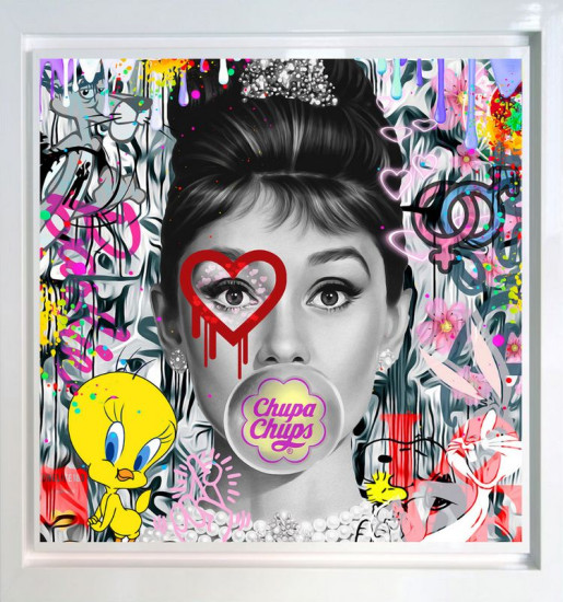 1993 Audrey Hepburn - White Framed