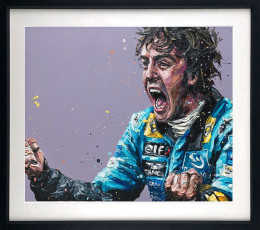 2005 - Screaming Alonso - Artist Proof Black Framed