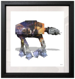 AT-AT - White Background - Small Size - Black Framed