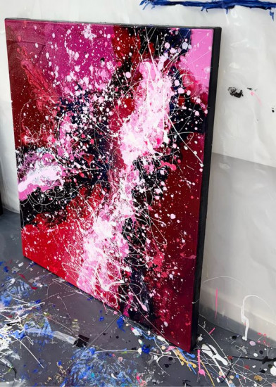 Bleeding Love - Original On Canvas - Box Canvas Bleeding Love - Original On Canvas - Box Canvas