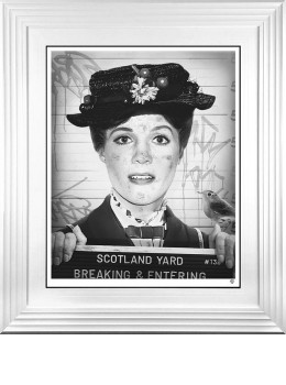 Breaking And Entering (Black & White) - White Framed