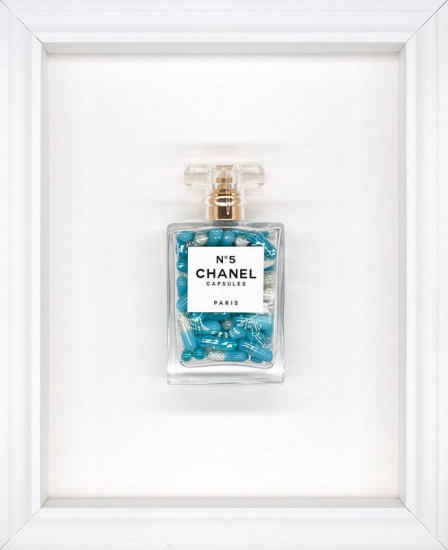 Chanel No.5 Capsules - On White - White Framed