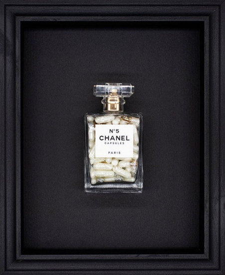 Chanel No.5 Capsules - On Black - Black Framed Chanel No.5 Capsules - On Black - Black Framed